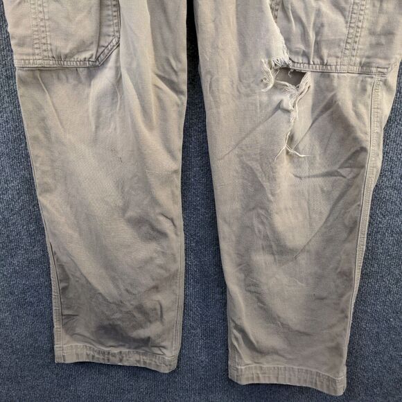 Duluth Trading Co. Men's Flex Fire Hose Cargo Pants Tan Size 36x32 Flat Front - Picture 7 of 15